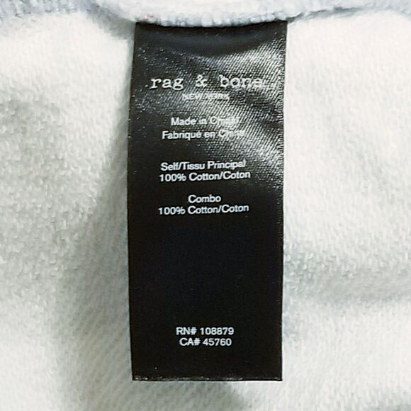 Rag & Bone Miramar Jogger Women Size XS Light Wash Denim Print Terry (25x26.5) - Picture 6 of 6